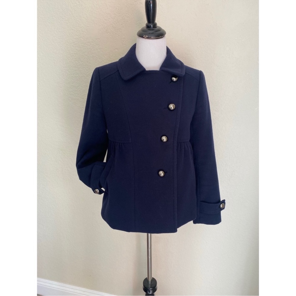 Anthropologie leifnote navy blue peacoat